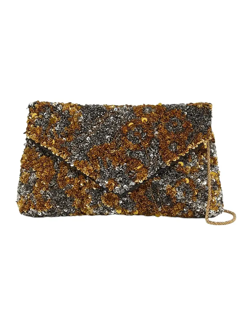 Dries Van Noten Sequined Envelope Clutch Bag | Image 1 Dries Van Noten Sequined Envelope Clutch Bag | Image 1