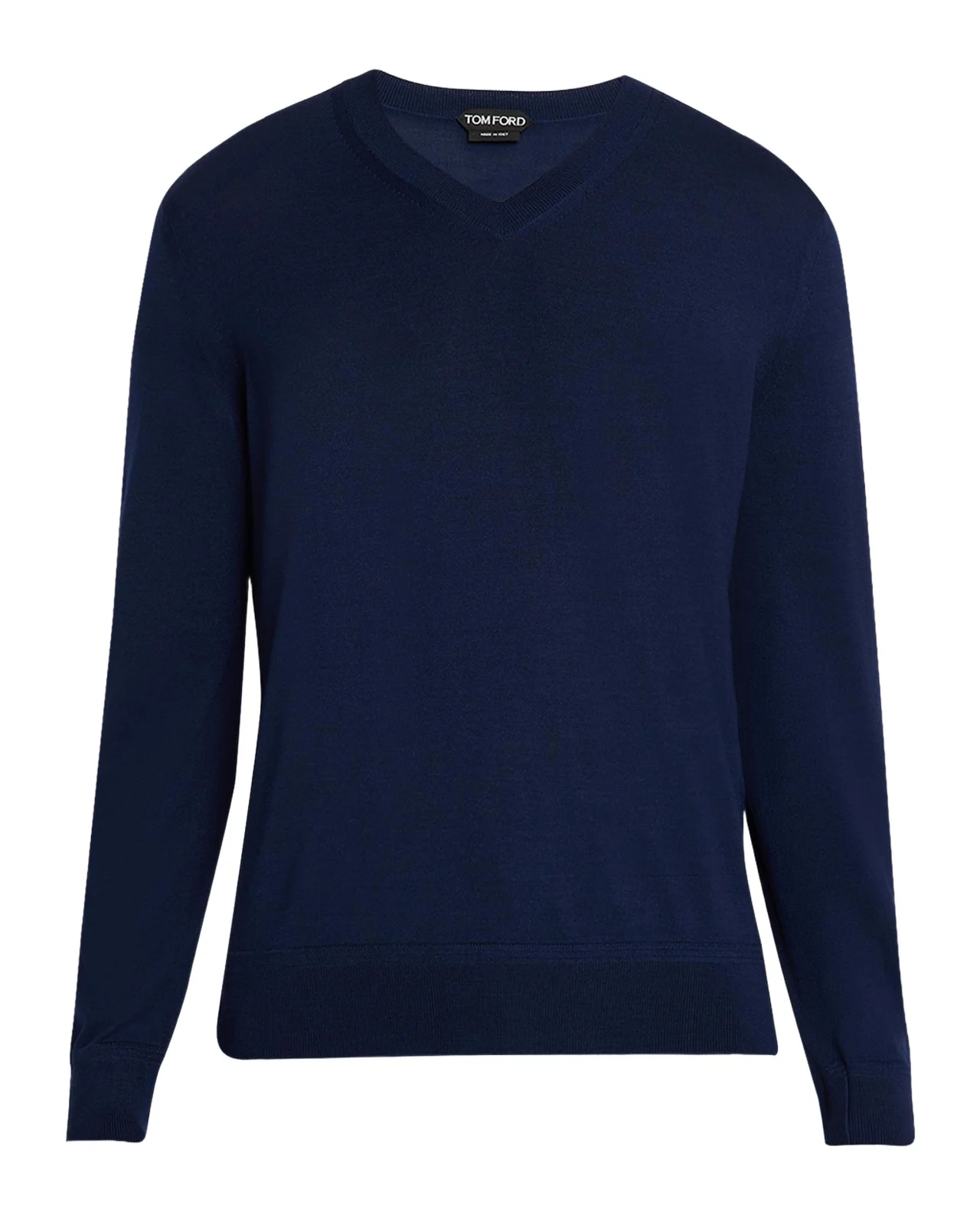 Men's V-Neck Wool-Silk Sweater