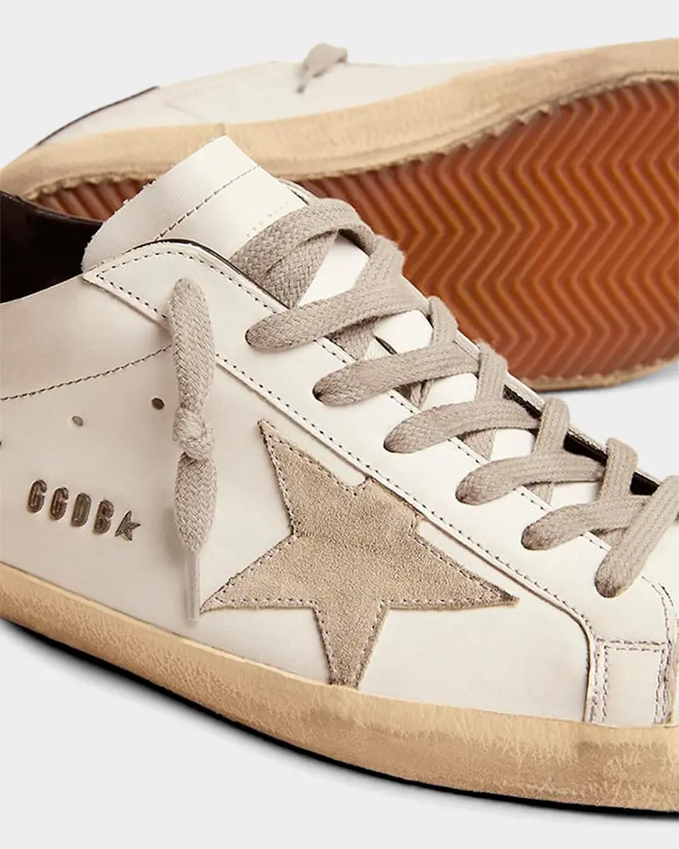 Golden Goose Men's Super-Star Leather Low-Top Sneakers | Thumbnail 4