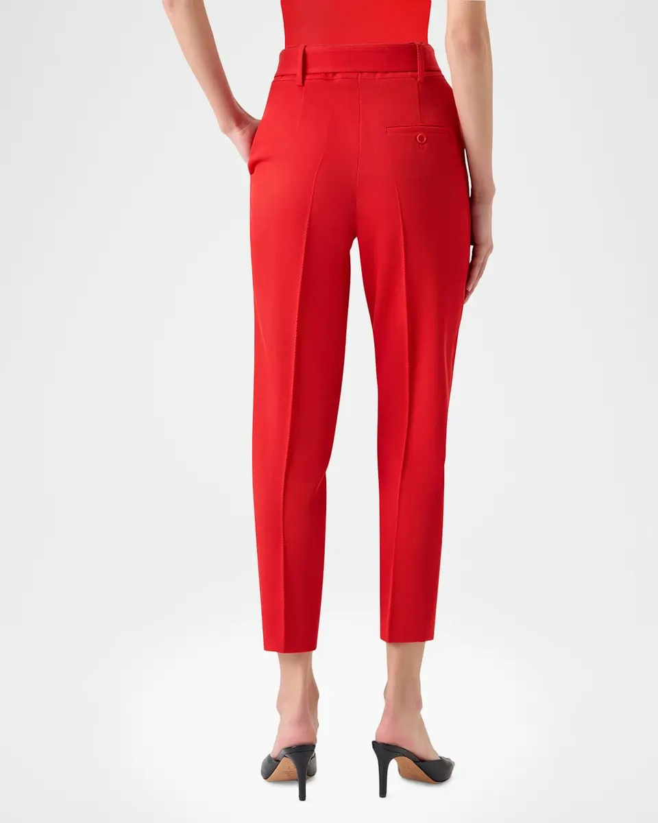 Akris punto Fred Wool Tricotine Tapered-Leg Ankle Pants With Belt | Thumbnail 3 Akris punto Fred Wool Tricotine Tapered-Leg Ankle Pants With Belt | Thumbnail 3