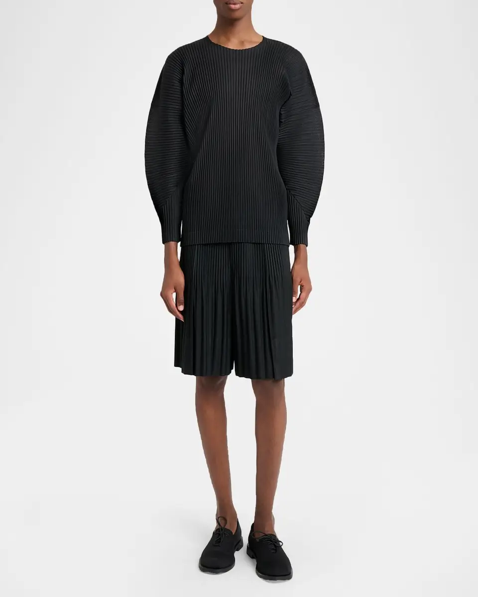 Homme Plissé Issey Miyake Men's Pleated Long-Sleeve Shirt | Thumbnail 2 Homme Plissé Issey Miyake Men's Pleated Long-Sleeve Shirt | Thumbnail 2