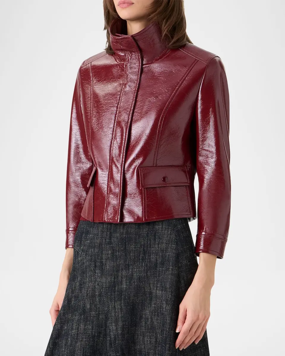 Akris punto Faux-Leather Trucker Jacket | Thumbnail 4 Akris punto Faux-Leather Trucker Jacket | Thumbnail 4