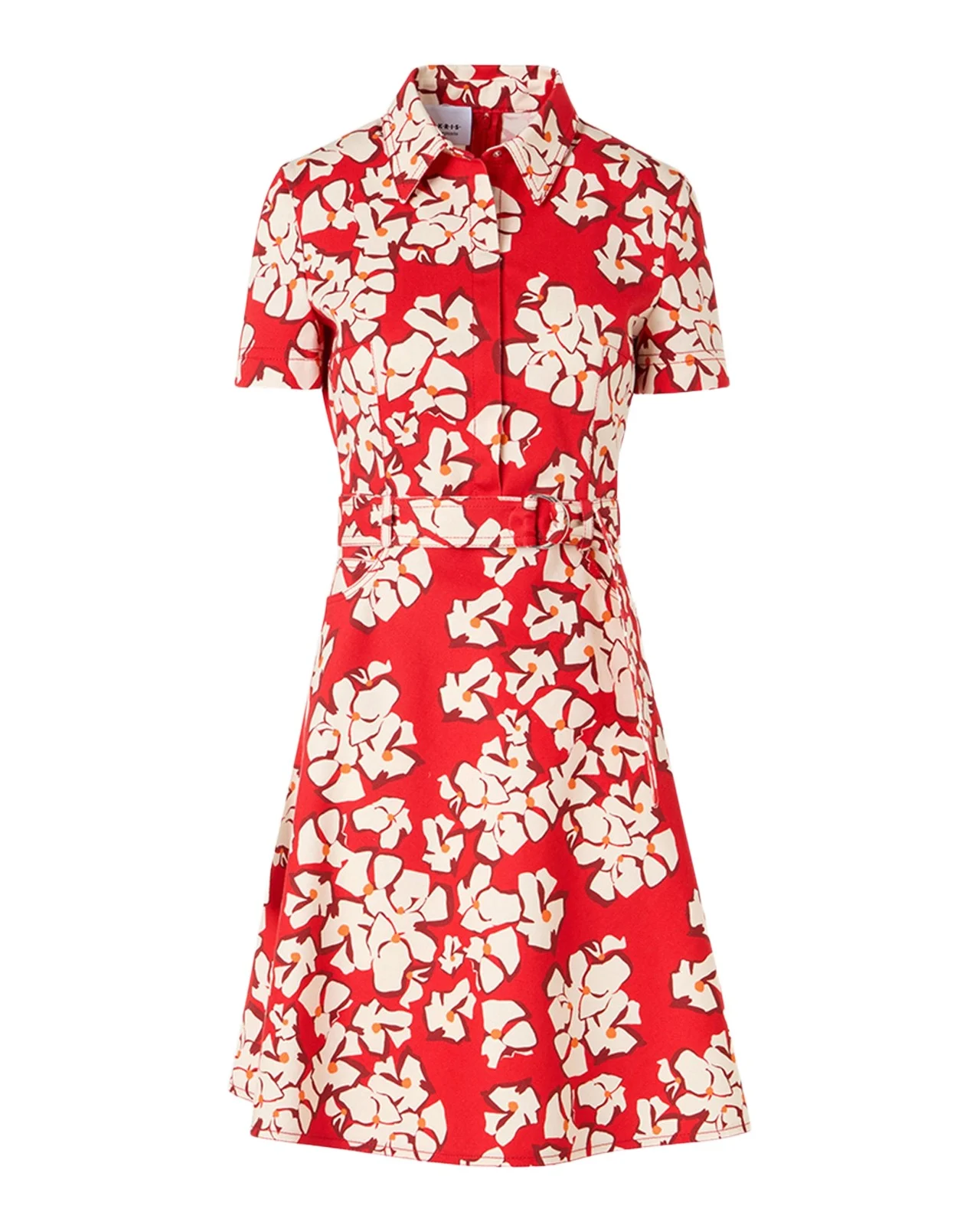 Papercut Flower Print Denim Belted Shirtdress Papercut Flower Print Denim Belted Shirtdress