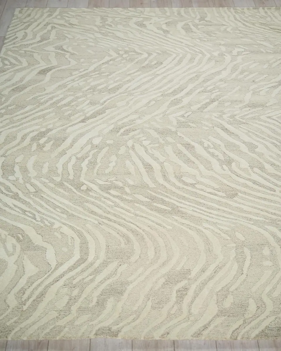 Exquisite Rugs Entro Hand-Tufted Beige & Ivory Rug | Thumbnail 2 Exquisite Rugs Entro Hand-Tufted Beige & Ivory Rug | Thumbnail 2