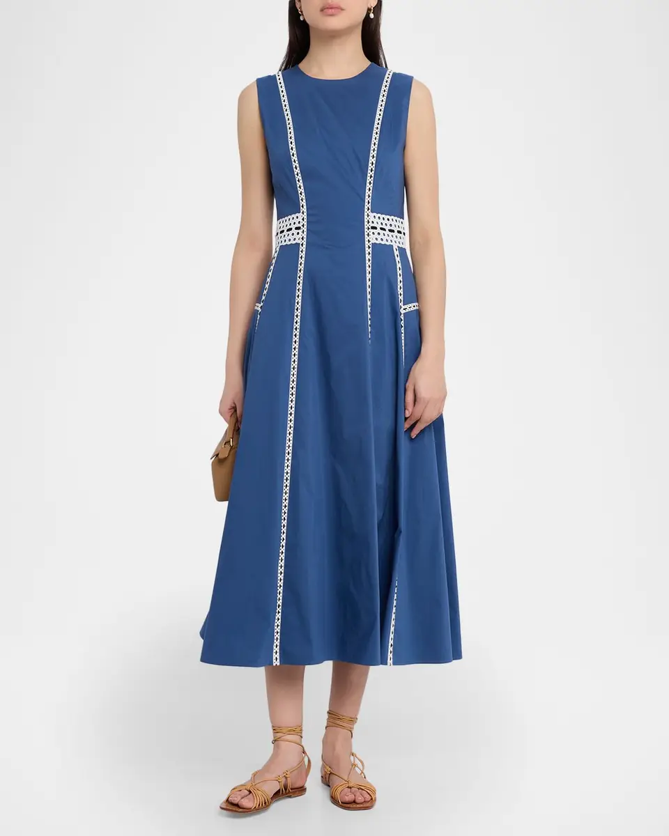 Tanya Taylor Sloane Embroidered Midi Dress | Thumbnail 2 Tanya Taylor Sloane Embroidered Midi Dress | Thumbnail 2