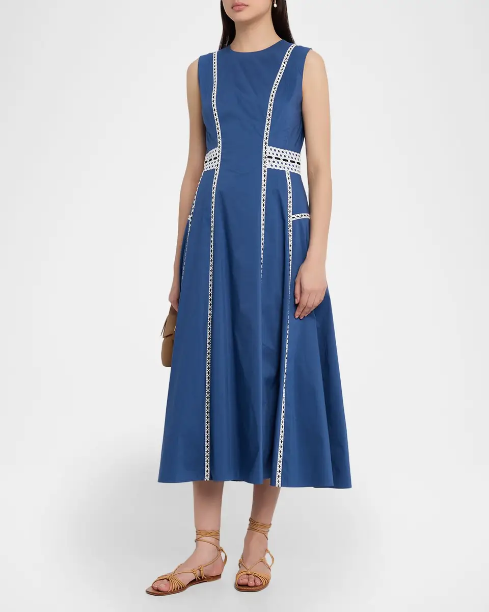 Tanya Taylor Sloane Embroidered Midi Dress | Thumbnail 4 Tanya Taylor Sloane Embroidered Midi Dress | Thumbnail 4