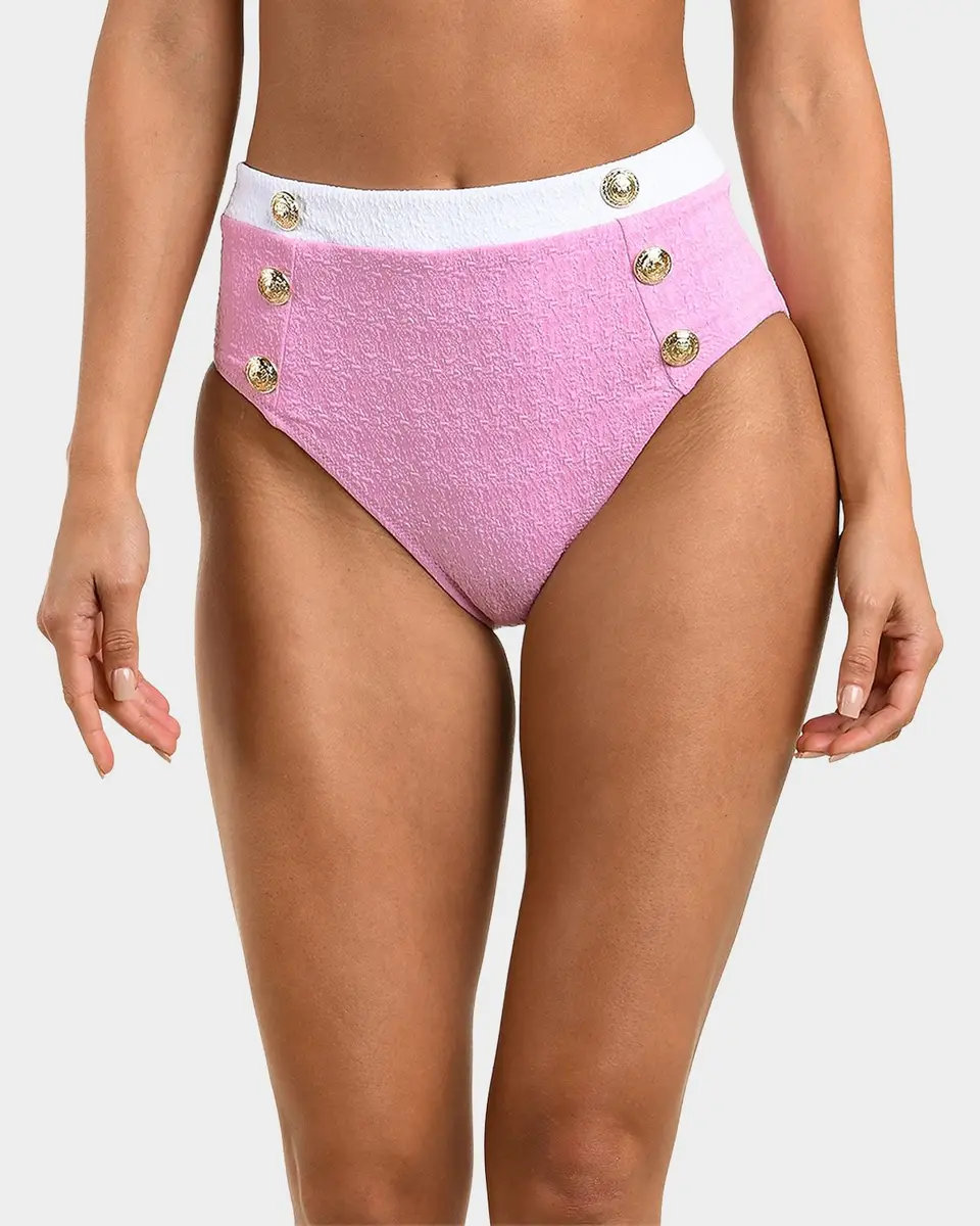 L'Agence Vanessa Colorblock Chic High-Waist Bikini Bottoms | Thumbnail 4