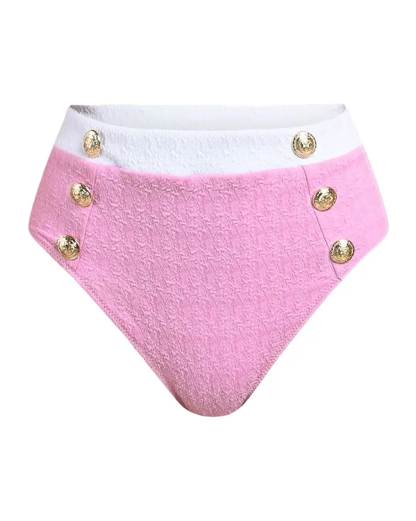 L'Agence Vanessa Colorblock Chic High-Waist Bikini Bottoms | Image 1 L'Agence Vanessa Colorblock Chic High-Waist Bikini Bottoms | Image 1