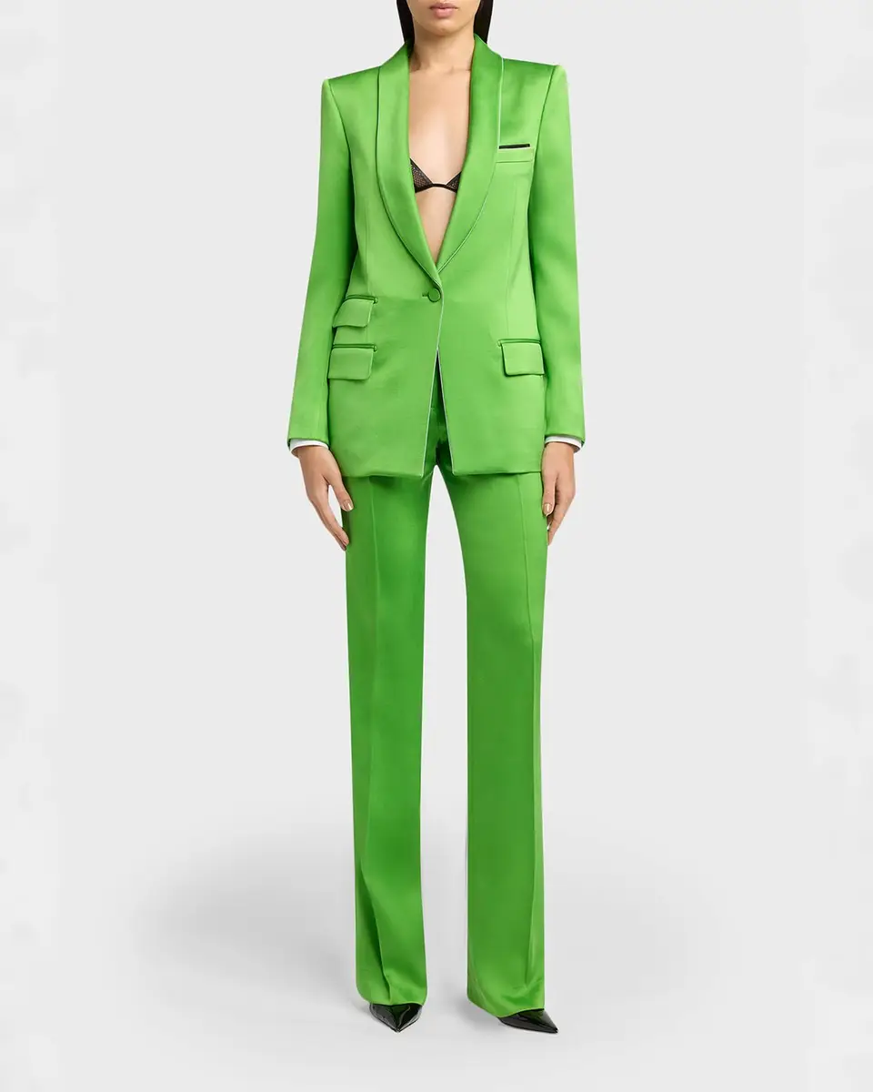 Tom Ford Single-Breasted Silk-Wool Blazer Jacket | Thumbnail 2 Tom Ford Single-Breasted Silk-Wool Blazer Jacket | Thumbnail 2