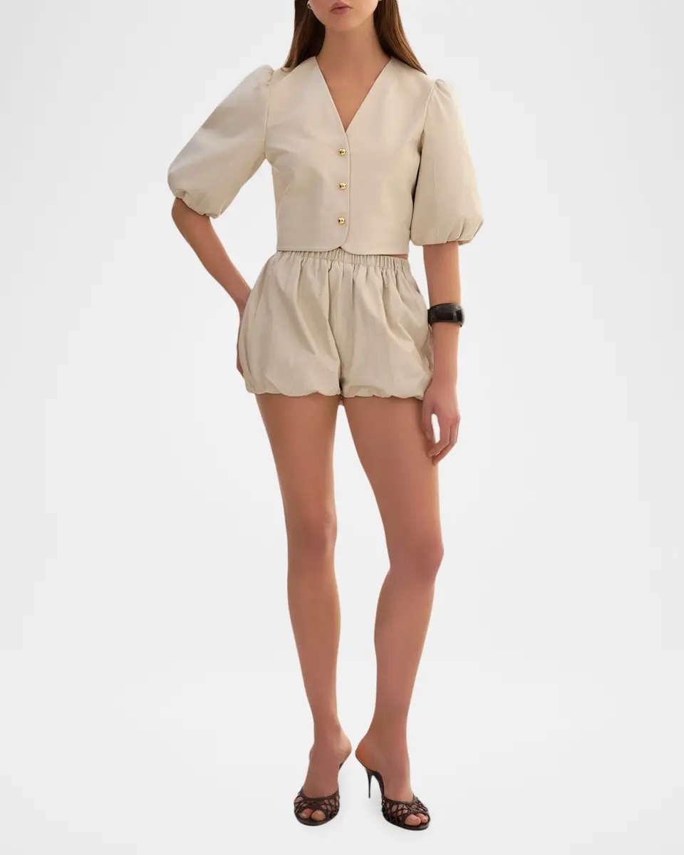 LAMARQUE Daisy Leather Bloomer Shorts | Thumbnail 2 LAMARQUE Daisy Leather Bloomer Shorts | Thumbnail 2