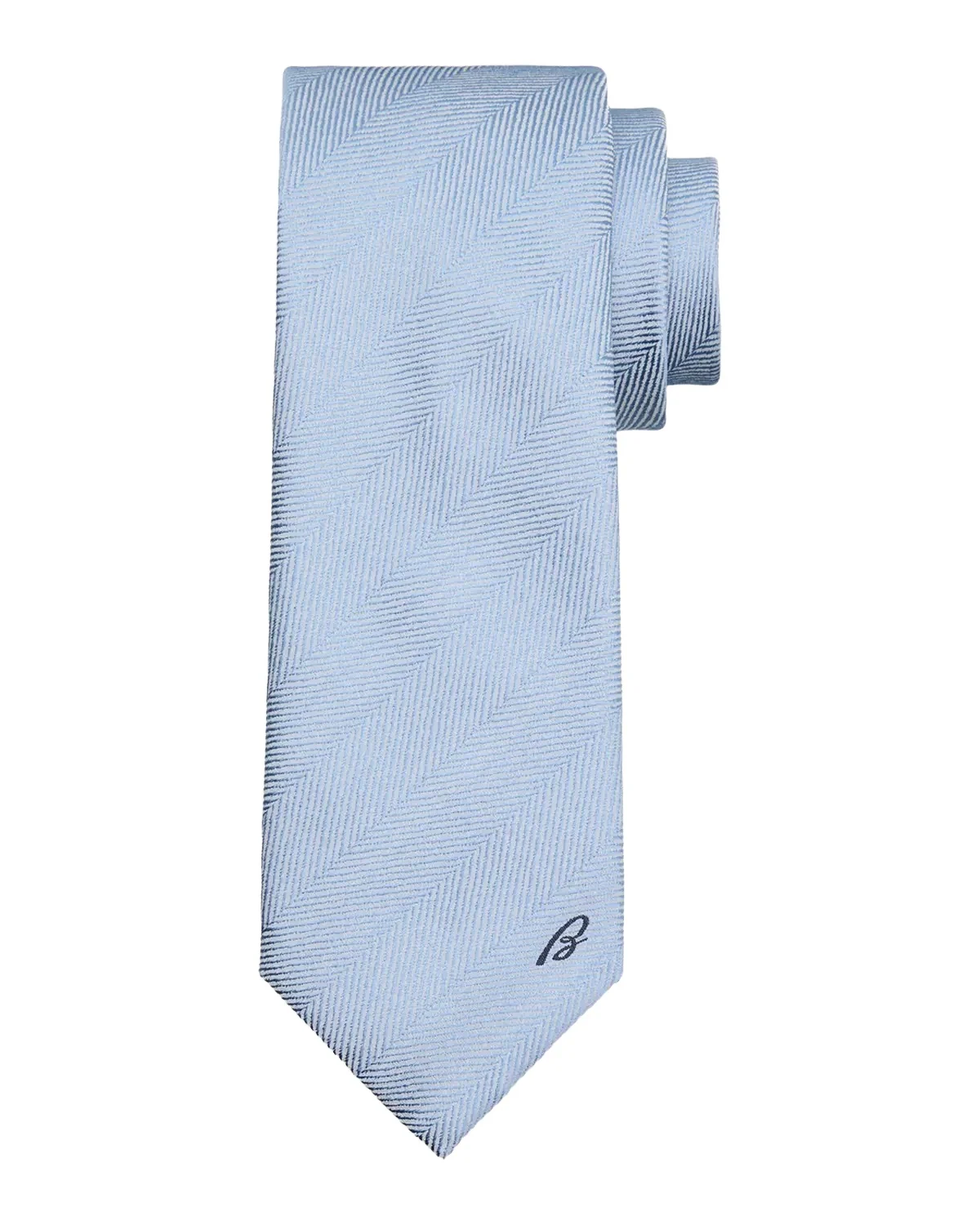 Men's Embroidered Herringbone Silk Tie Men's Embroidered Herringbone Silk Tie