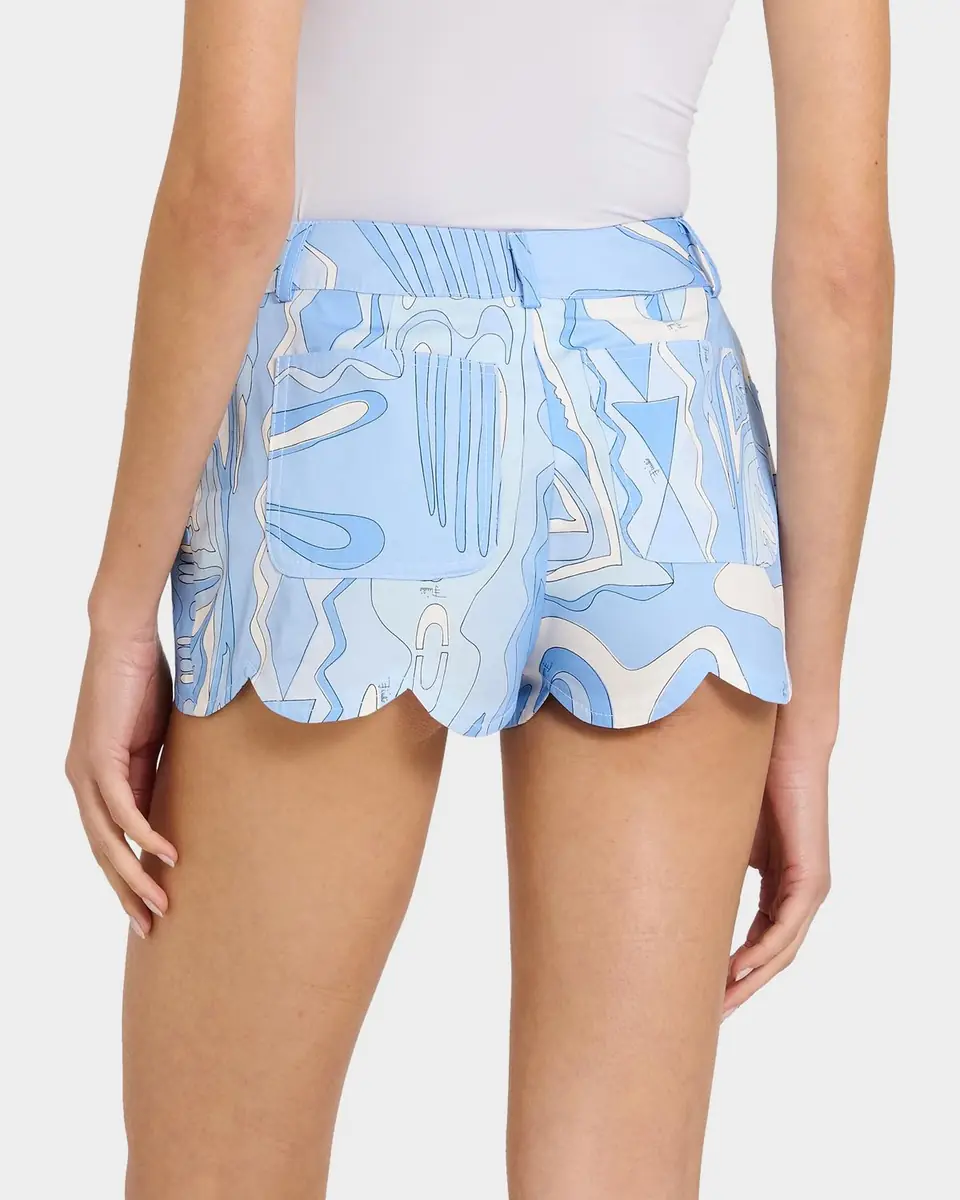 PUCCI Tela Printed Cotton Scalloped Shorts | Thumbnail 2