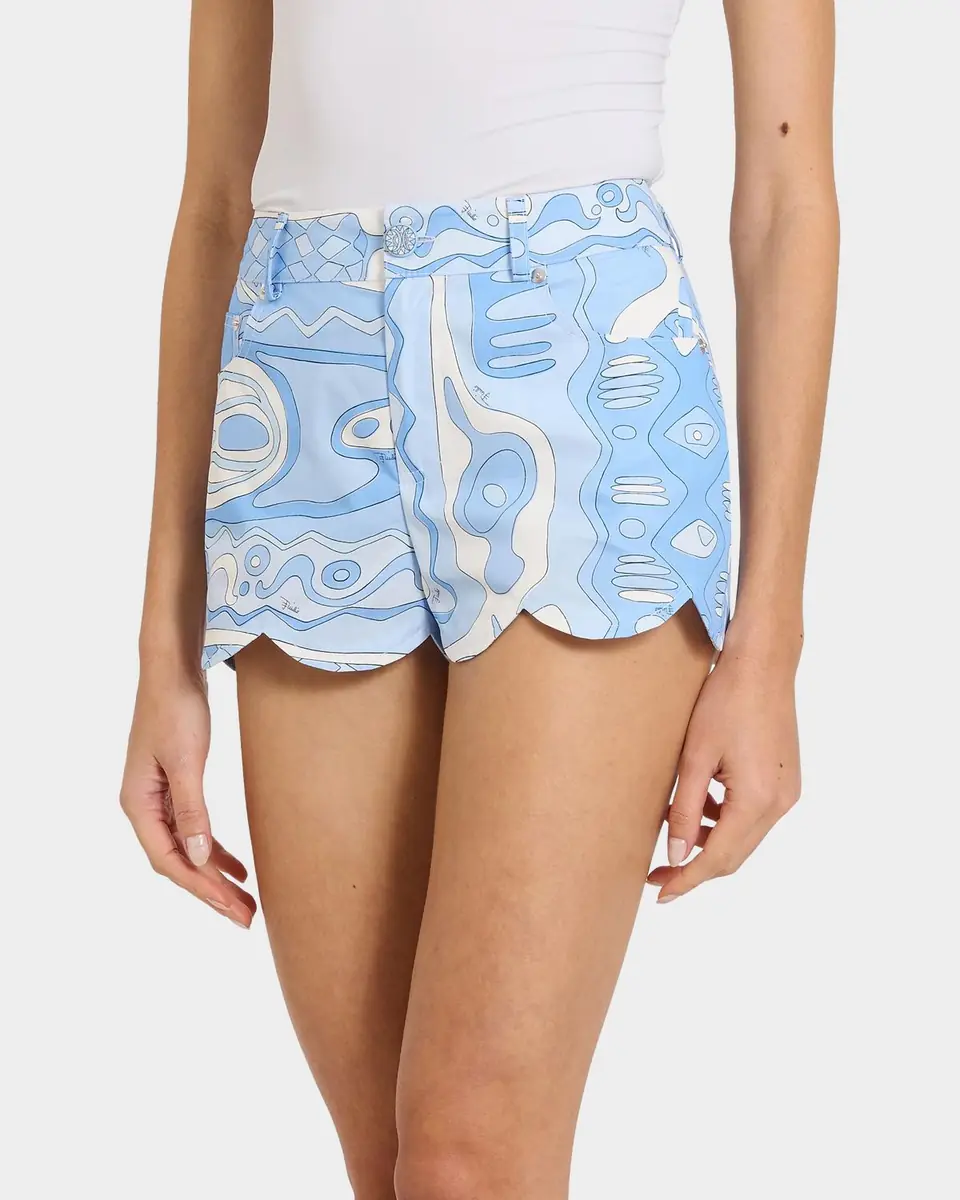 PUCCI Tela Printed Cotton Scalloped Shorts | Thumbnail 3