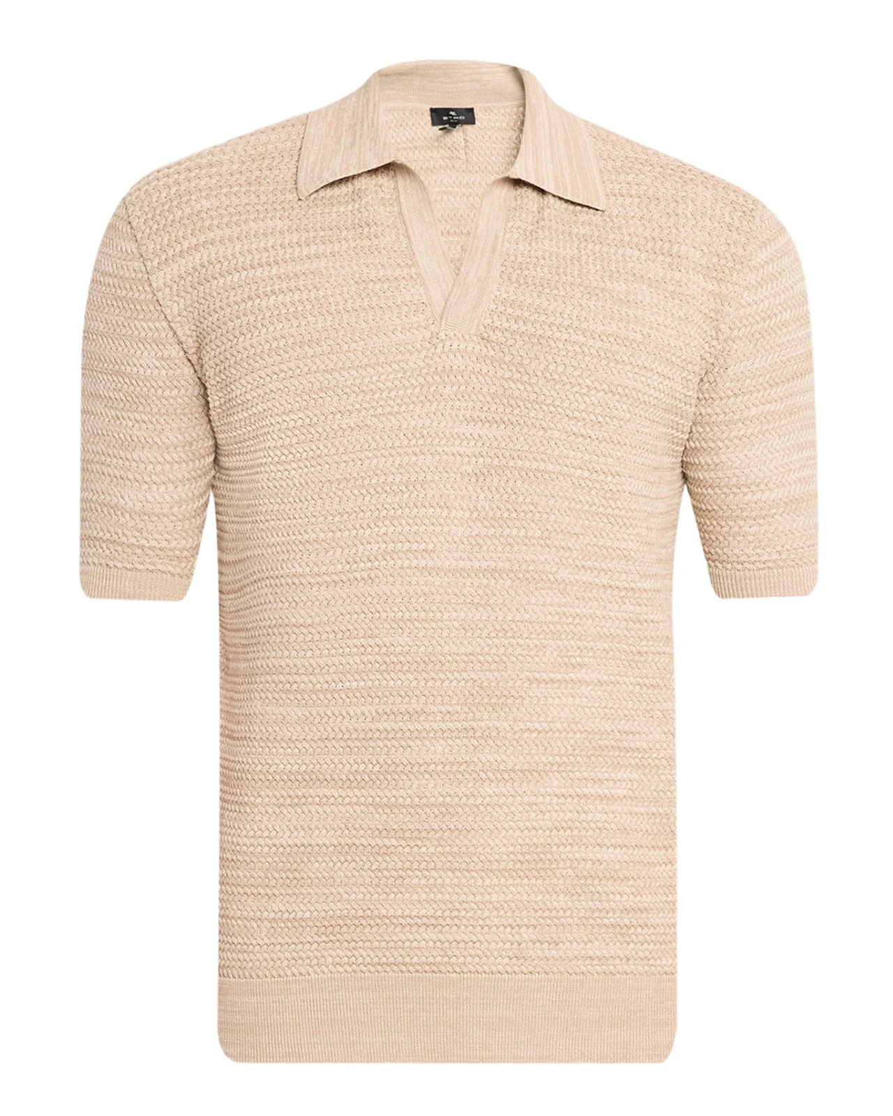 Etro Men's Johnny Collar Open-Knit Polo Sweater