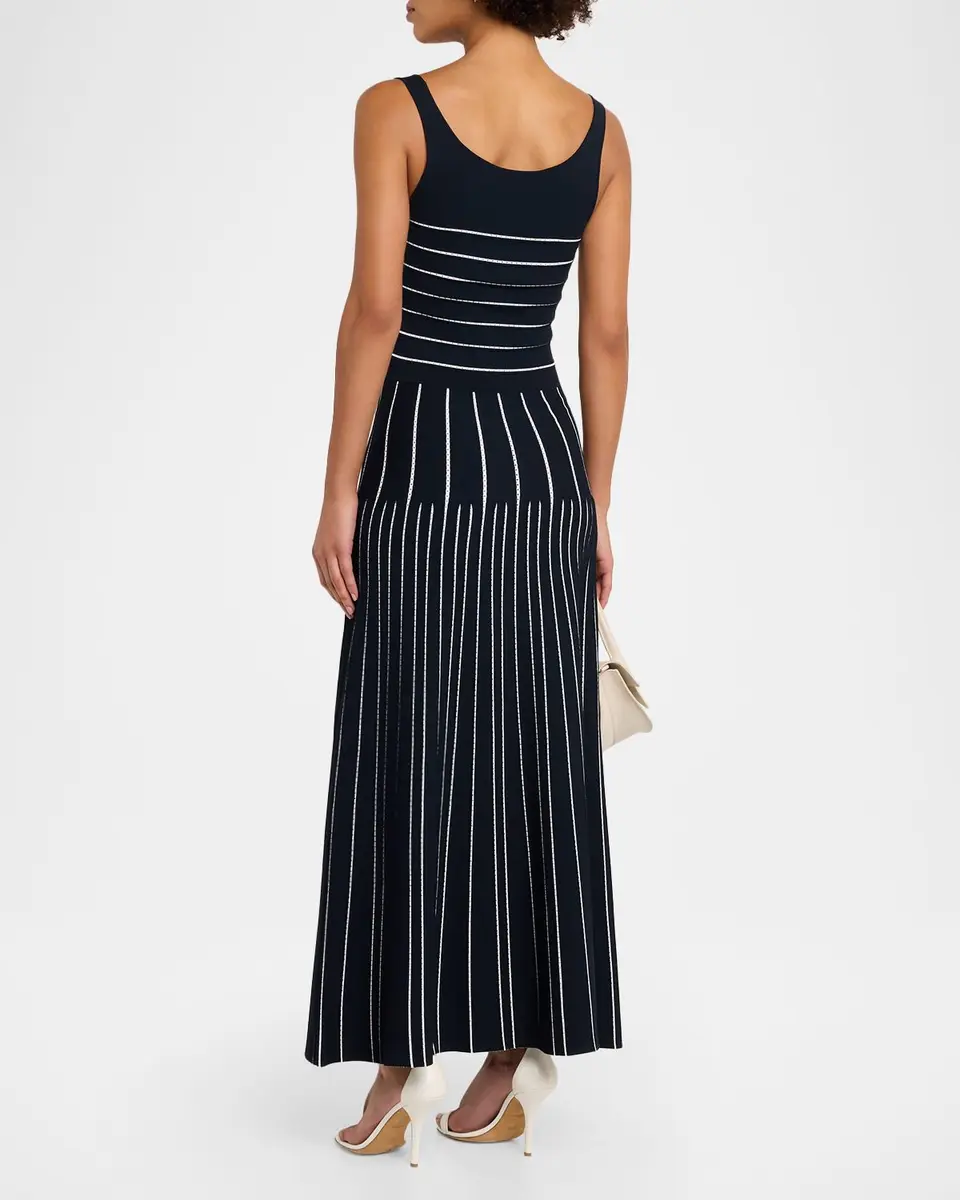 Adam Lippes Gemma Pointelle Striped Knit Sleeveless Maxi Dress | Thumbnail 3 Adam Lippes Gemma Pointelle Striped Knit Sleeveless Maxi Dress | Thumbnail 3