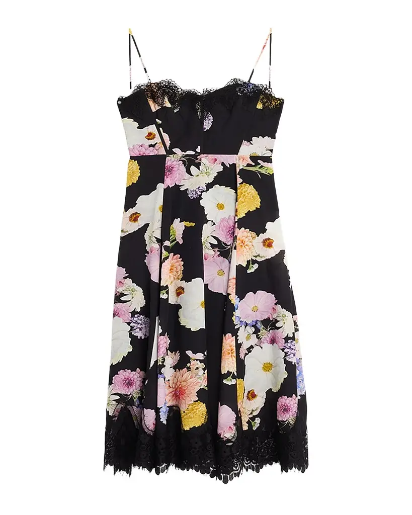 As It May Junia Lace-Trim Floral Linen Mini Dress | Image 1 As It May Junia Lace-Trim Floral Linen Mini Dress | Image 1