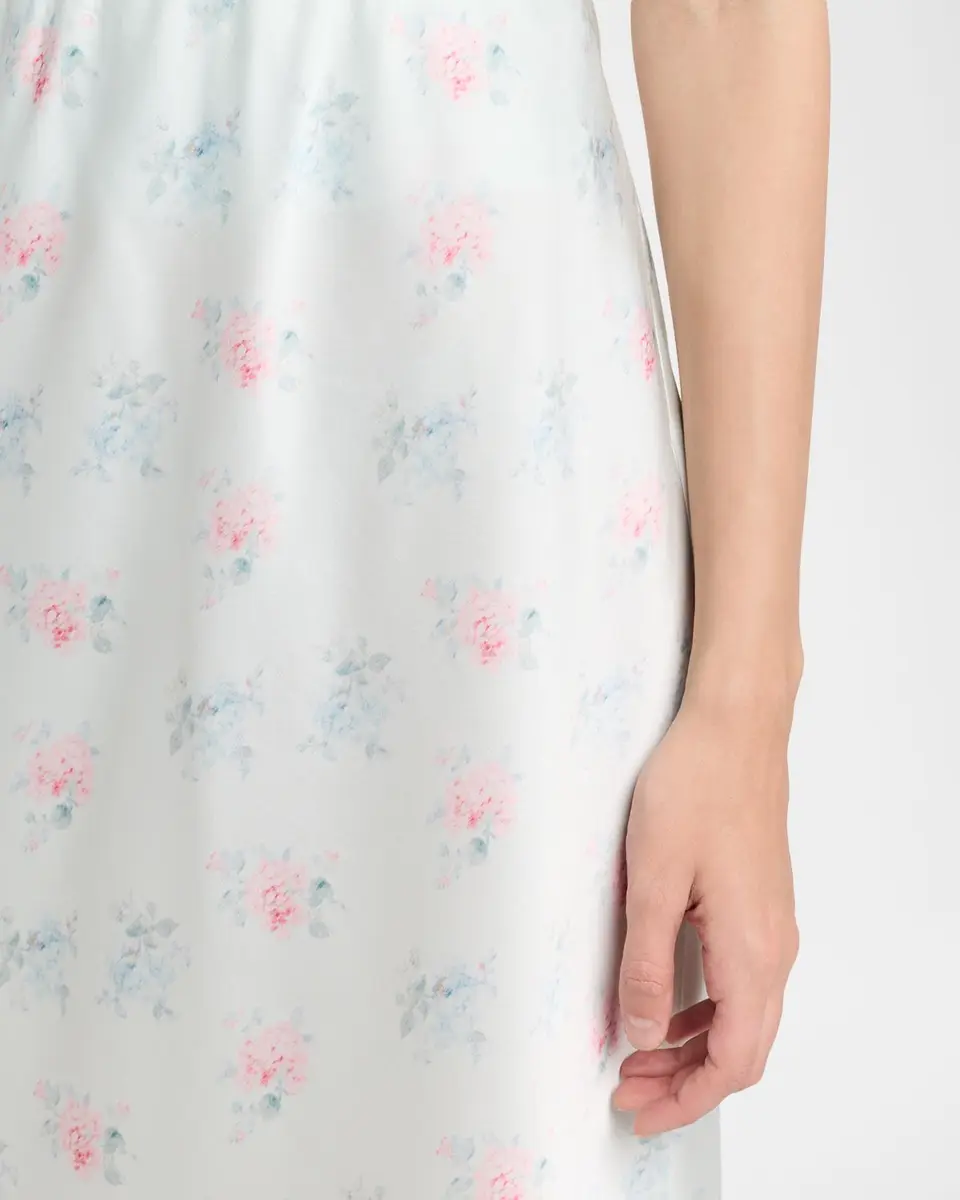 LoveShackFancy Castle Floral Satin Midi Skirt | Thumbnail 5