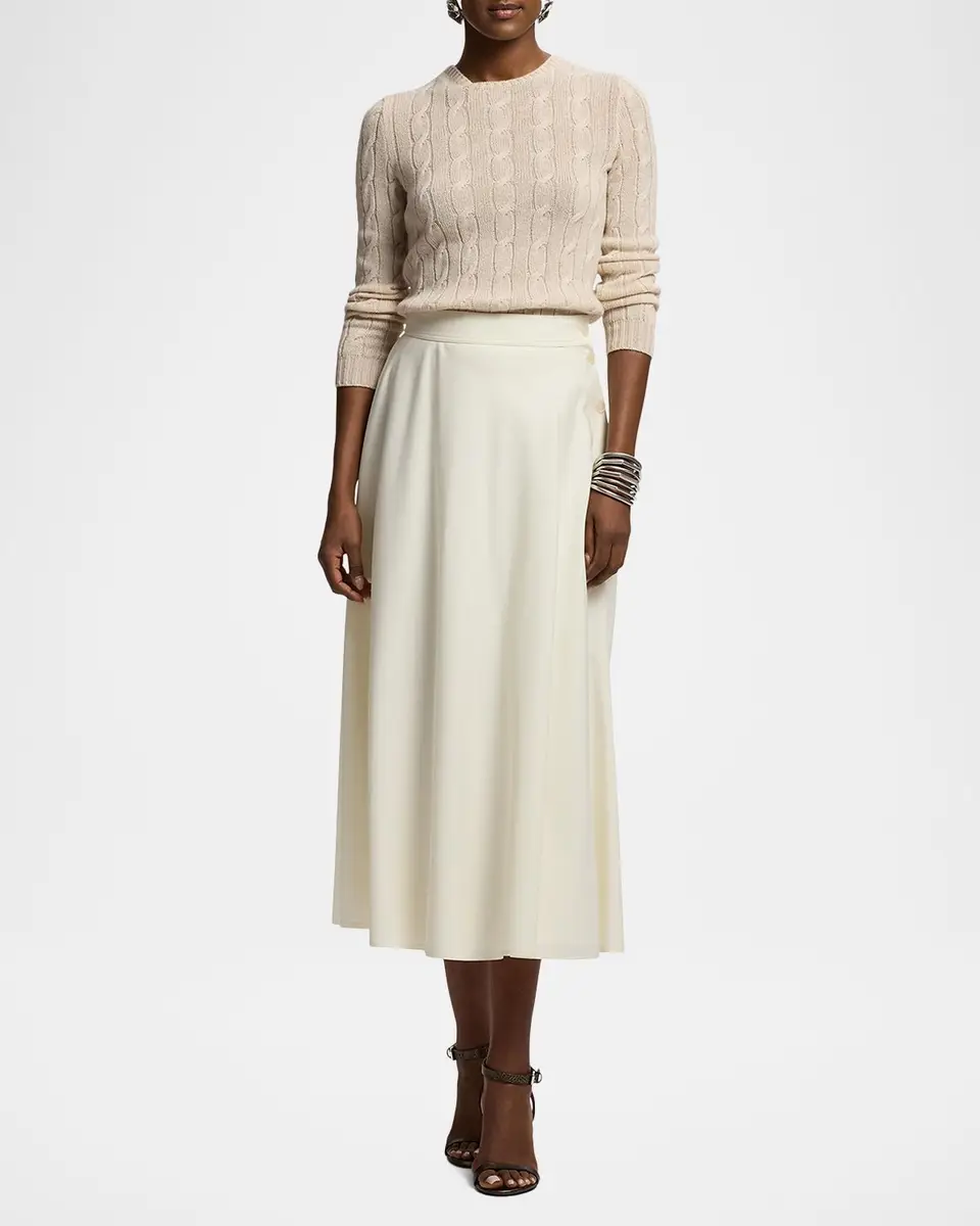 Ralph Lauren Collection Cable-Knit Cashmere Crewneck Sweater | Thumbnail 2 Ralph Lauren Collection Cable-Knit Cashmere Crewneck Sweater | Thumbnail 2