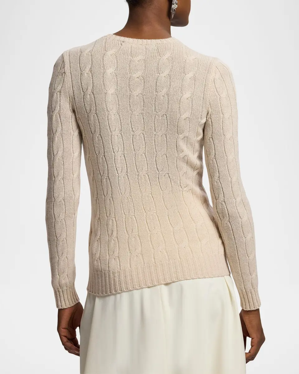 Ralph Lauren Collection Cable-Knit Cashmere Crewneck Sweater | Thumbnail 3 Ralph Lauren Collection Cable-Knit Cashmere Crewneck Sweater | Thumbnail 3