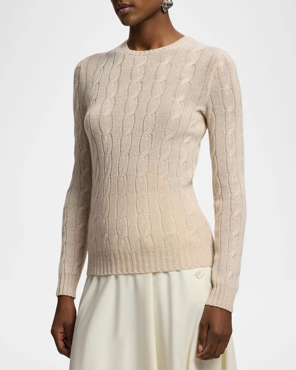 Ralph Lauren Collection Cable-Knit Cashmere Crewneck Sweater | Thumbnail 6 Ralph Lauren Collection Cable-Knit Cashmere Crewneck Sweater | Thumbnail 6