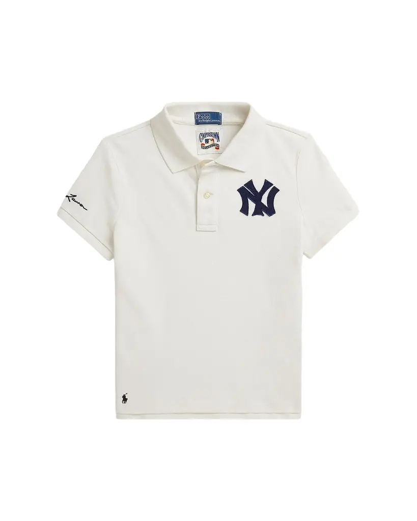 Polo Ralph Lauren Girl's Yankees Cotton Mesh Polo Shirt, Size -XL | Image 1 Polo Ralph Lauren Girl's Yankees Cotton Mesh Polo Shirt, Size -XL | Image 1