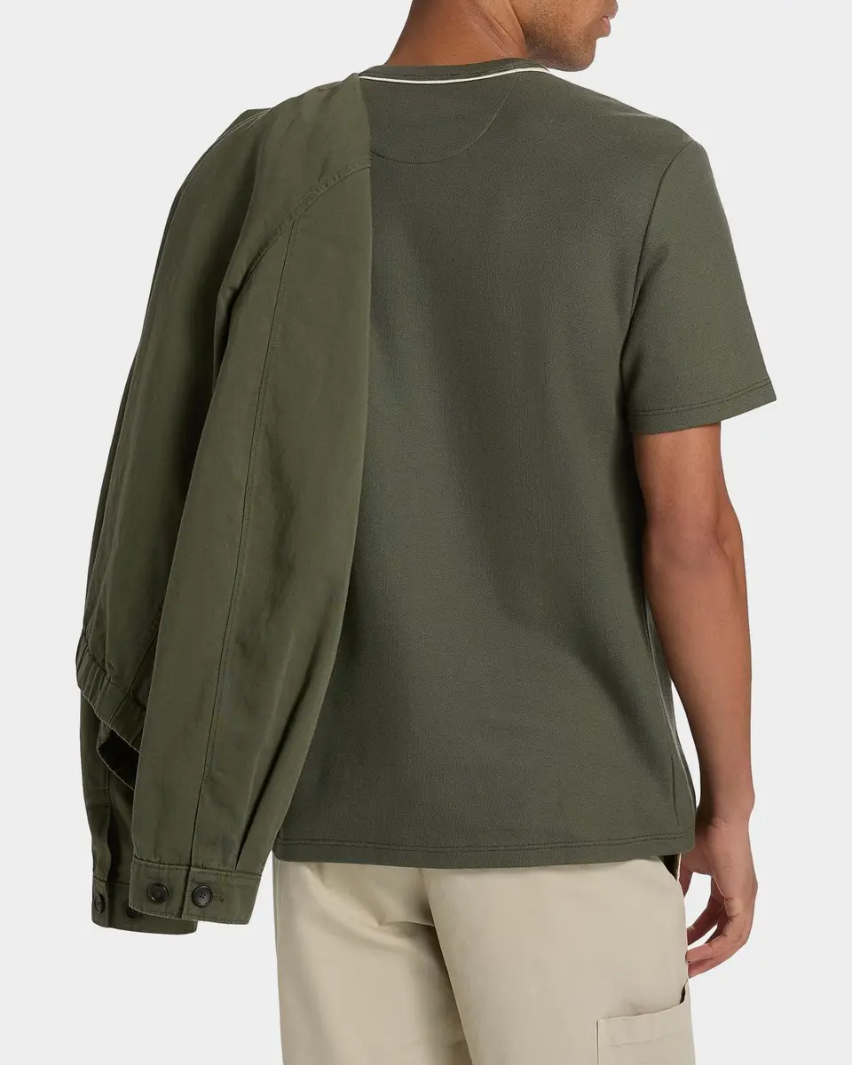 Vince Men's Pima Cotton Pique Tipped Crewneck T-Shirt | Thumbnail 3