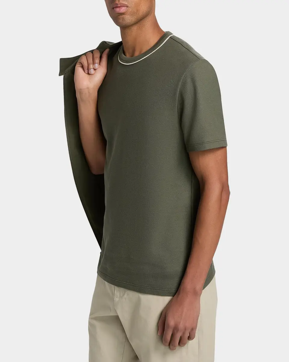 Vince Men's Pima Cotton Pique Tipped Crewneck T-Shirt | Thumbnail 7