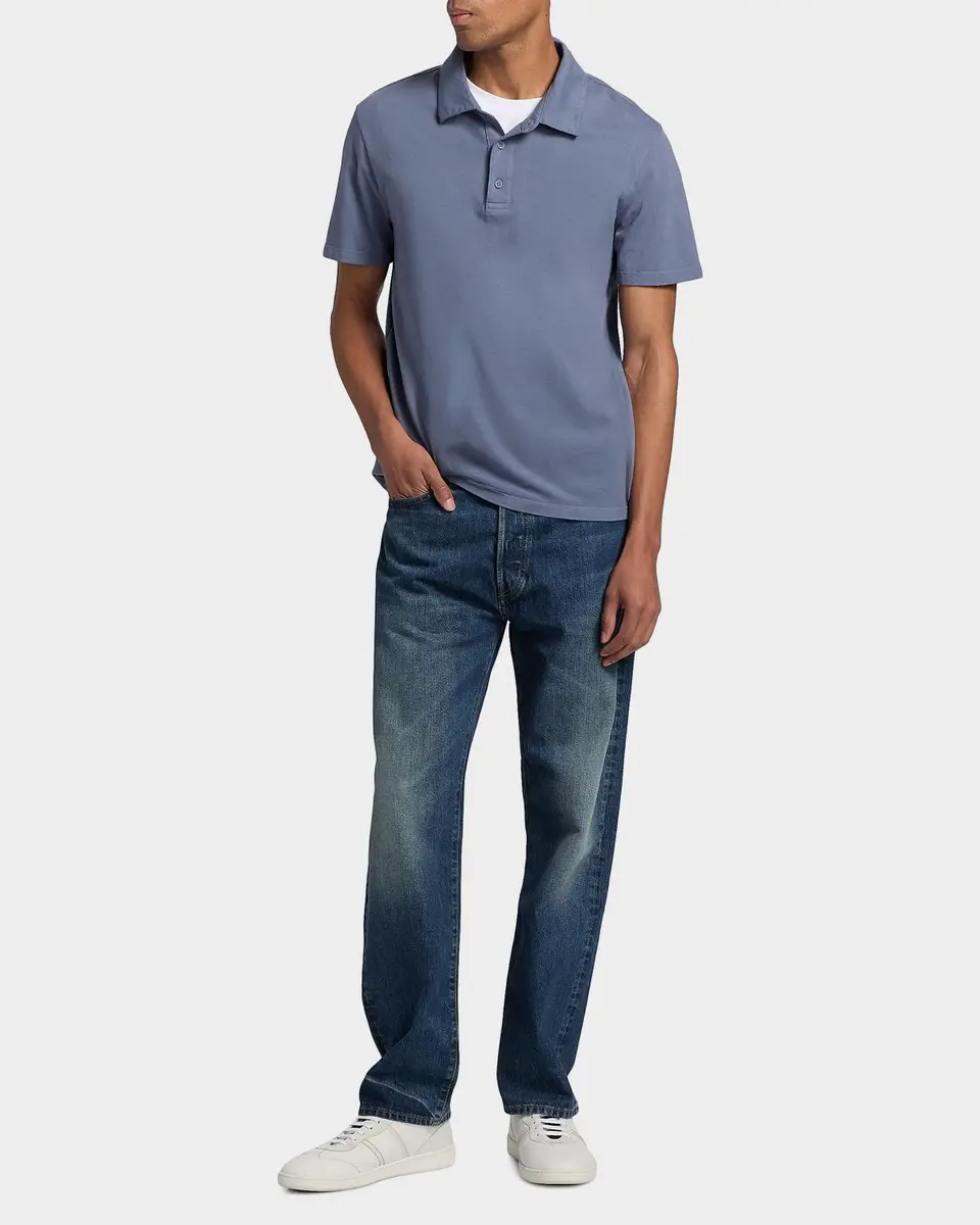 Vince Men's Garment-Dyed Polo Shirt | Thumbnail 2 Vince Men's Garment-Dyed Polo Shirt | Thumbnail 2