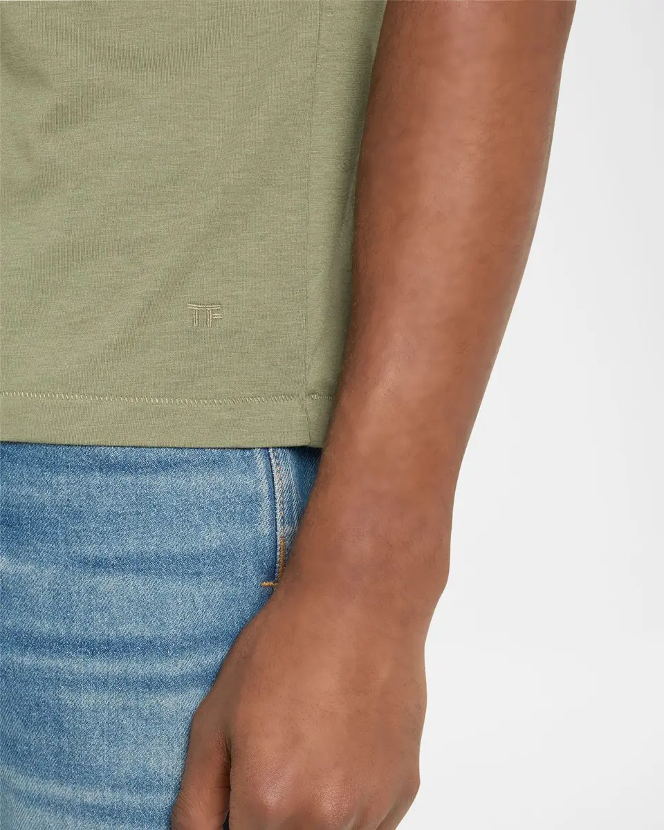 Tom Ford Men's Lyocell-Cotton Crewneck T-Shirt | Thumbnail 5 Tom Ford Men's Lyocell-Cotton Crewneck T-Shirt | Thumbnail 5
