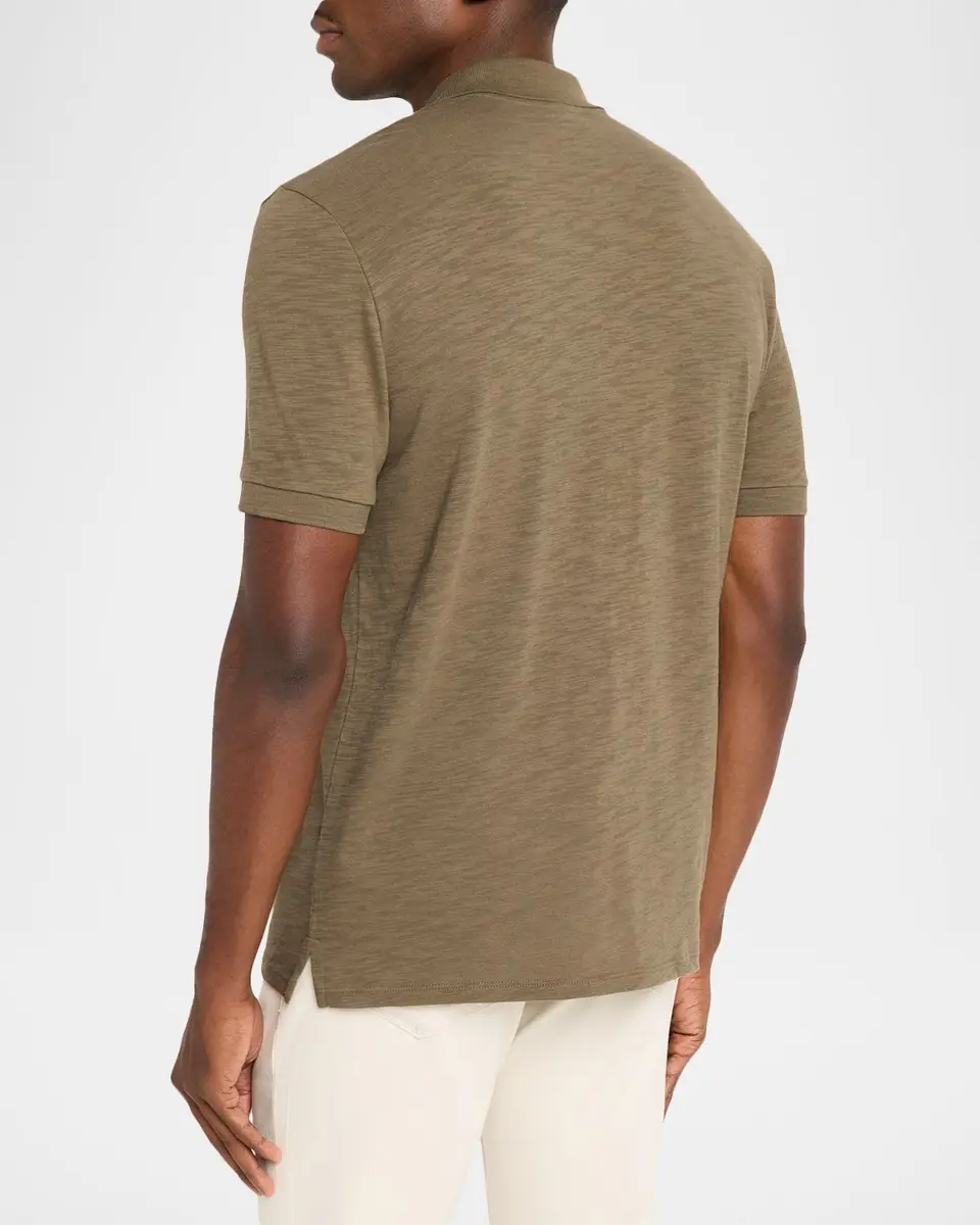 Vince Men's Cotton Heathered Polo Shirt | Thumbnail 3 Vince Men's Cotton Heathered Polo Shirt | Thumbnail 3