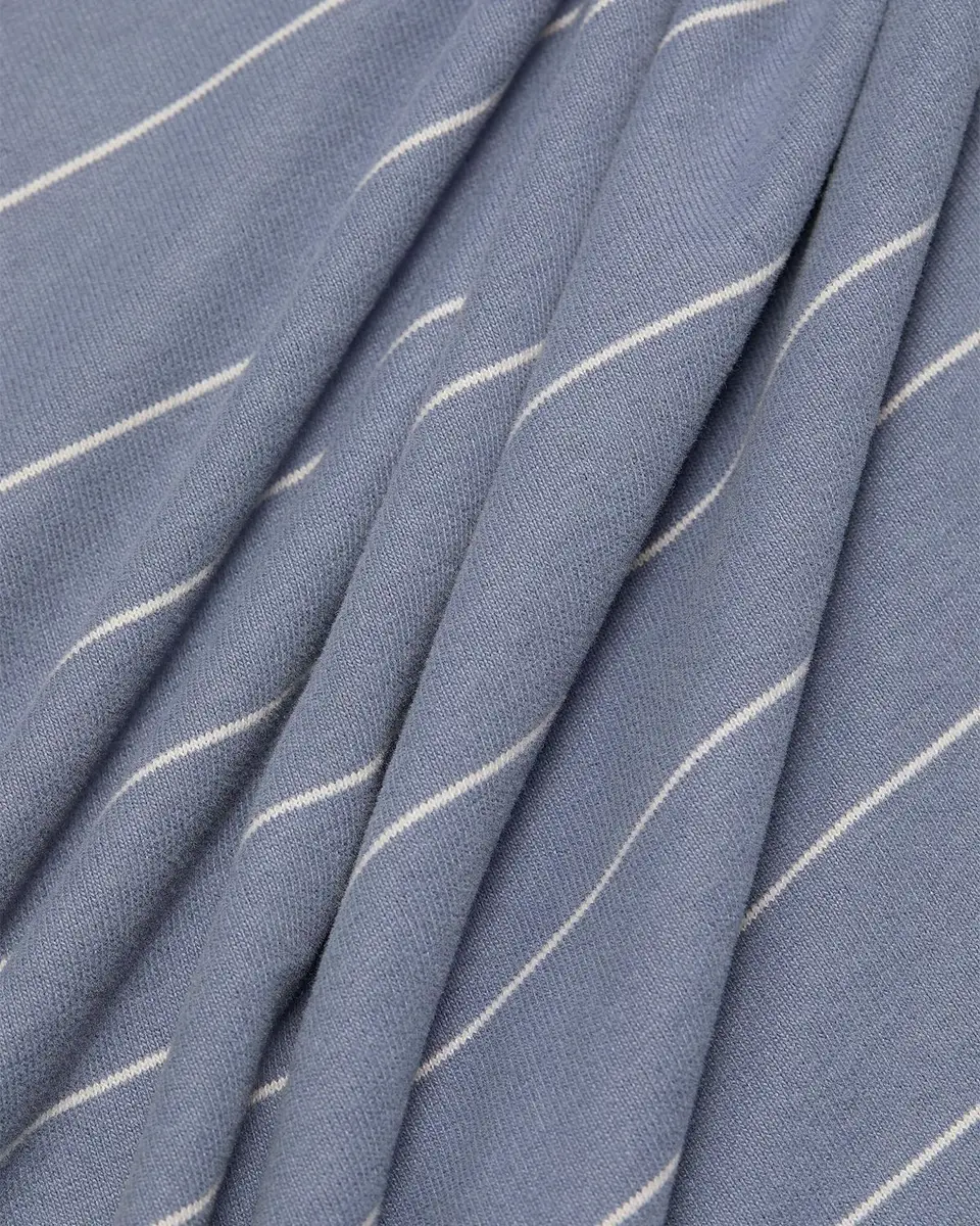 Vince Men's Pencil Stripe Long-Sleeve Polo Shirt | Thumbnail 6