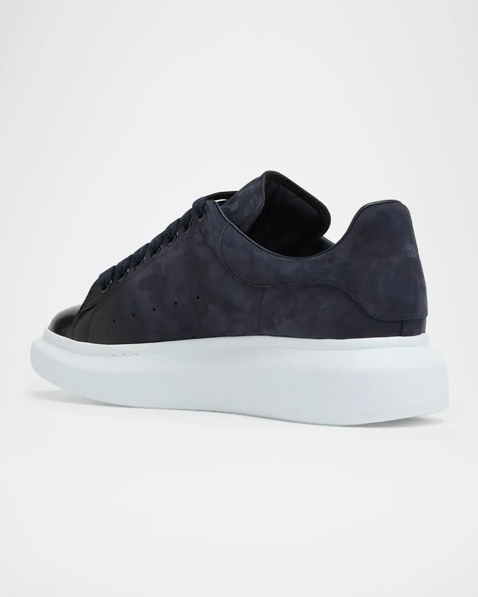 Alexander McQueen Men's Oversized Spray-Toe Suede Sneakers | Thumbnail 2