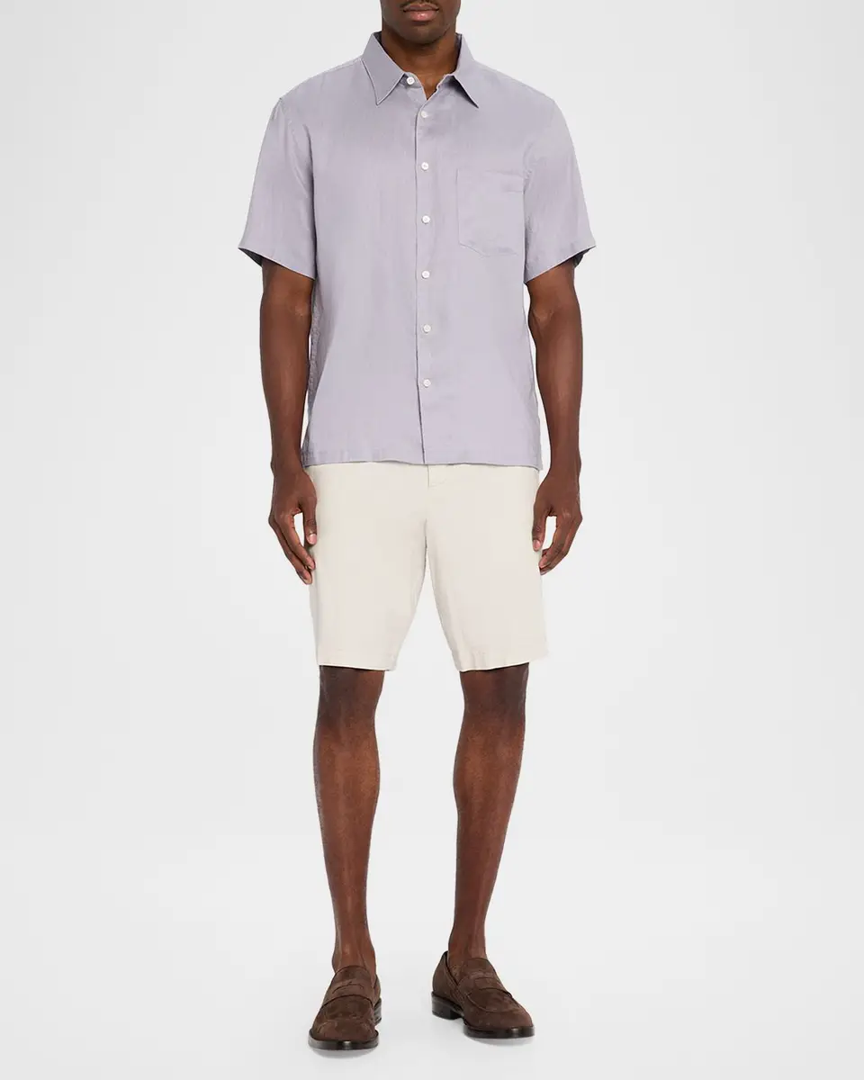 Theory Men's Irving Linen Button-Down Shirt | Thumbnail 2