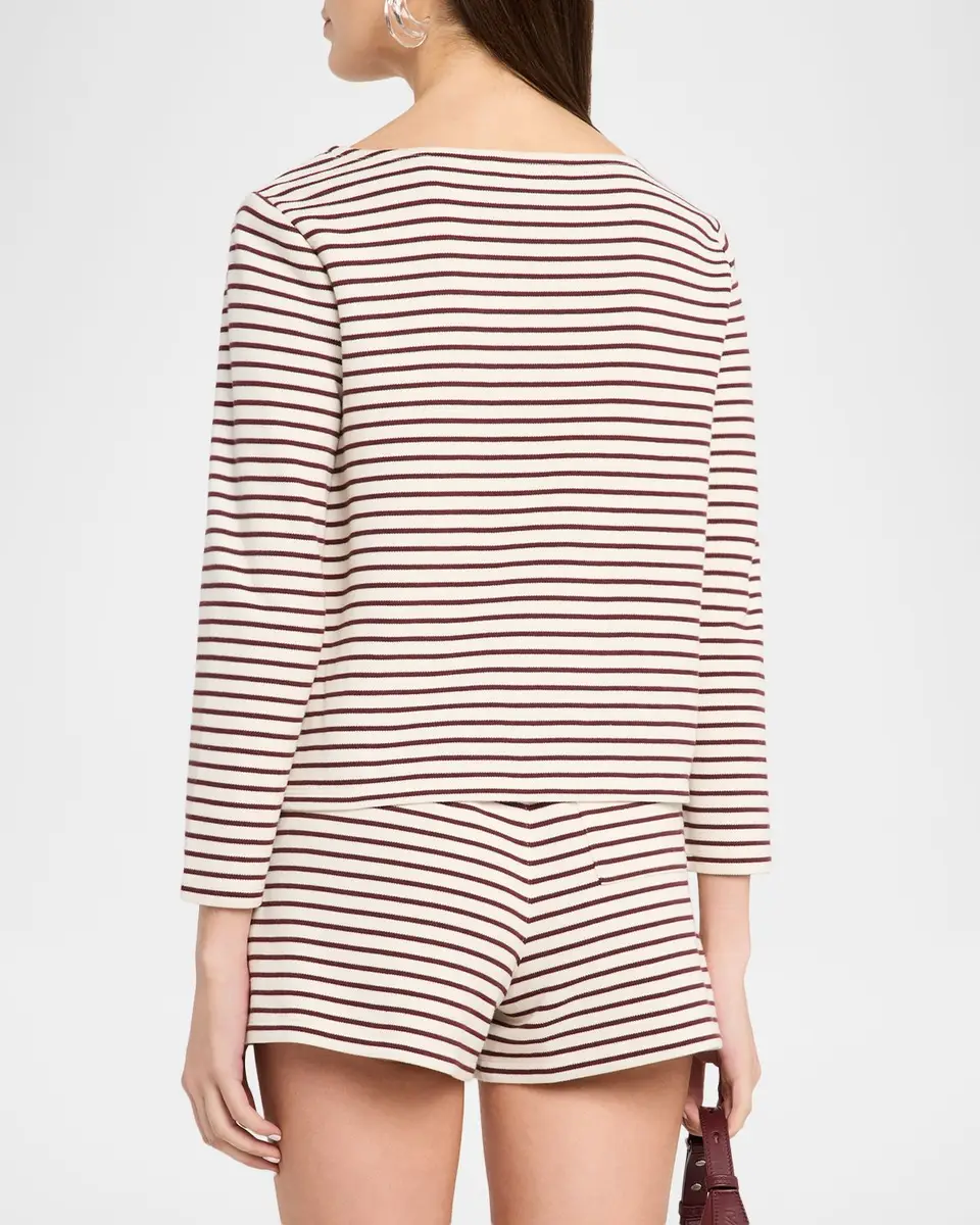 Veronica Beard Hovey Striped Knit Top | Thumbnail 3 Veronica Beard Hovey Striped Knit Top | Thumbnail 3