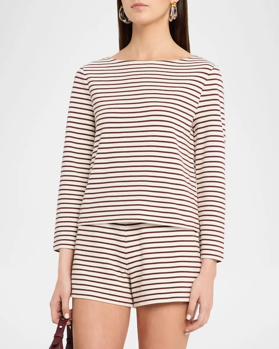 Veronica Beard Hovey Striped Knit Top | Thumbnail 4 Veronica Beard Hovey Striped Knit Top | Thumbnail 4