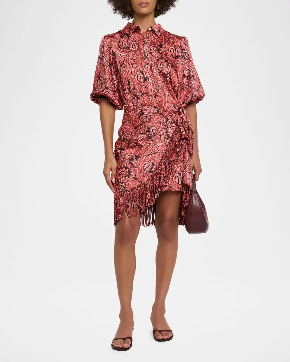Cinq à Sept Hendrix Paisley Mini Shirtdress | Thumbnail 2 Cinq à Sept Hendrix Paisley Mini Shirtdress | Thumbnail 2