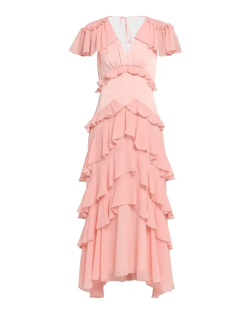 Cinq à Sept Tatum Ruffled Flutter-Sleeve Dress | Image 1 Cinq à Sept Tatum Ruffled Flutter-Sleeve Dress | Image 1