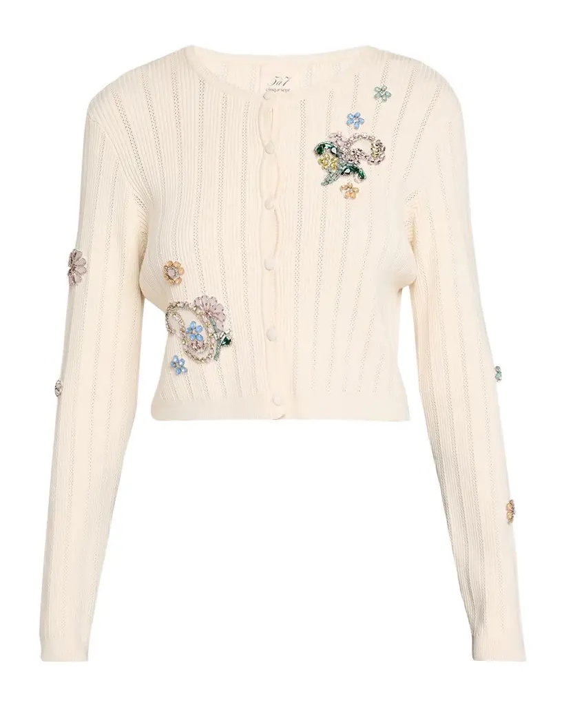 Cinq à Sept Allison Embellished Cardigan | Image 1 Cinq à Sept Allison Embellished Cardigan | Image 1