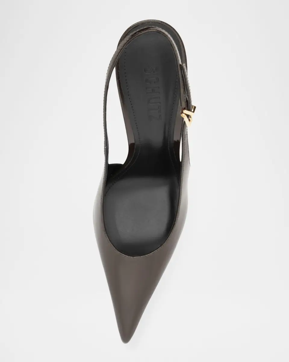 Schutz 100mm Liora Patent Leather Slingback Pumps | Thumbnail 3