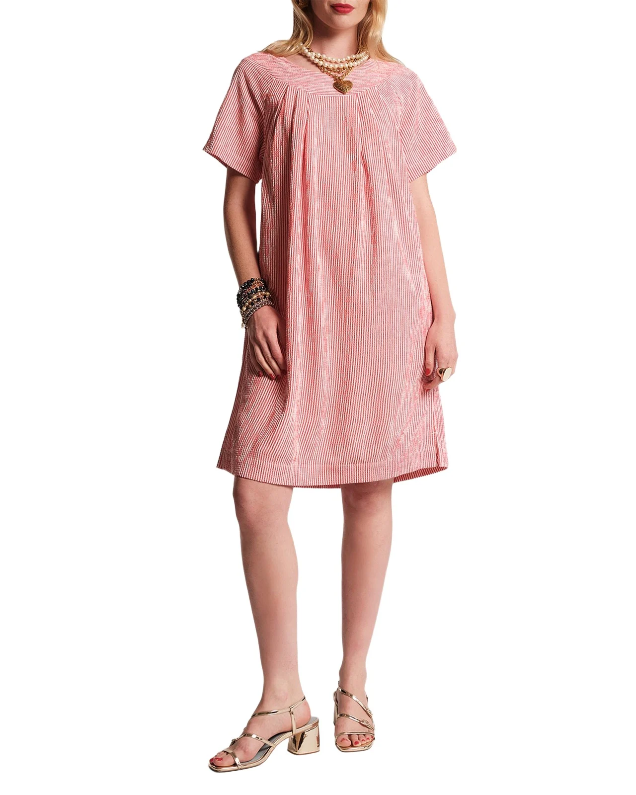 Easy Striped Seersucker Shift Dress Easy Striped Seersucker Shift Dress