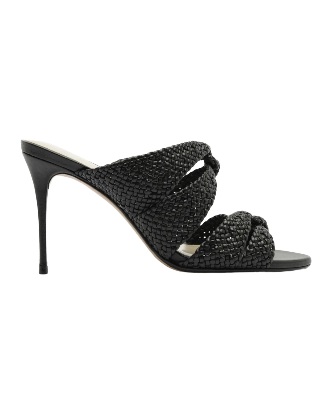 85m Sabrina Woven Leather Mules