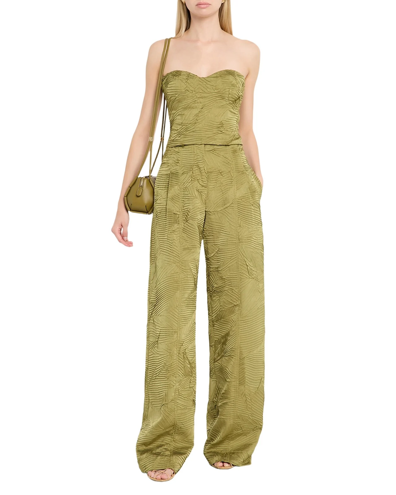 Carine High-Rise Crinkled Satin Pants Carine High-Rise Crinkled Satin Pants
