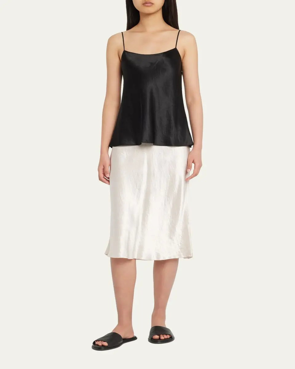 Vince Satin Scoop-Neck Cami | Thumbnail 2 Vince Satin Scoop-Neck Cami | Thumbnail 2