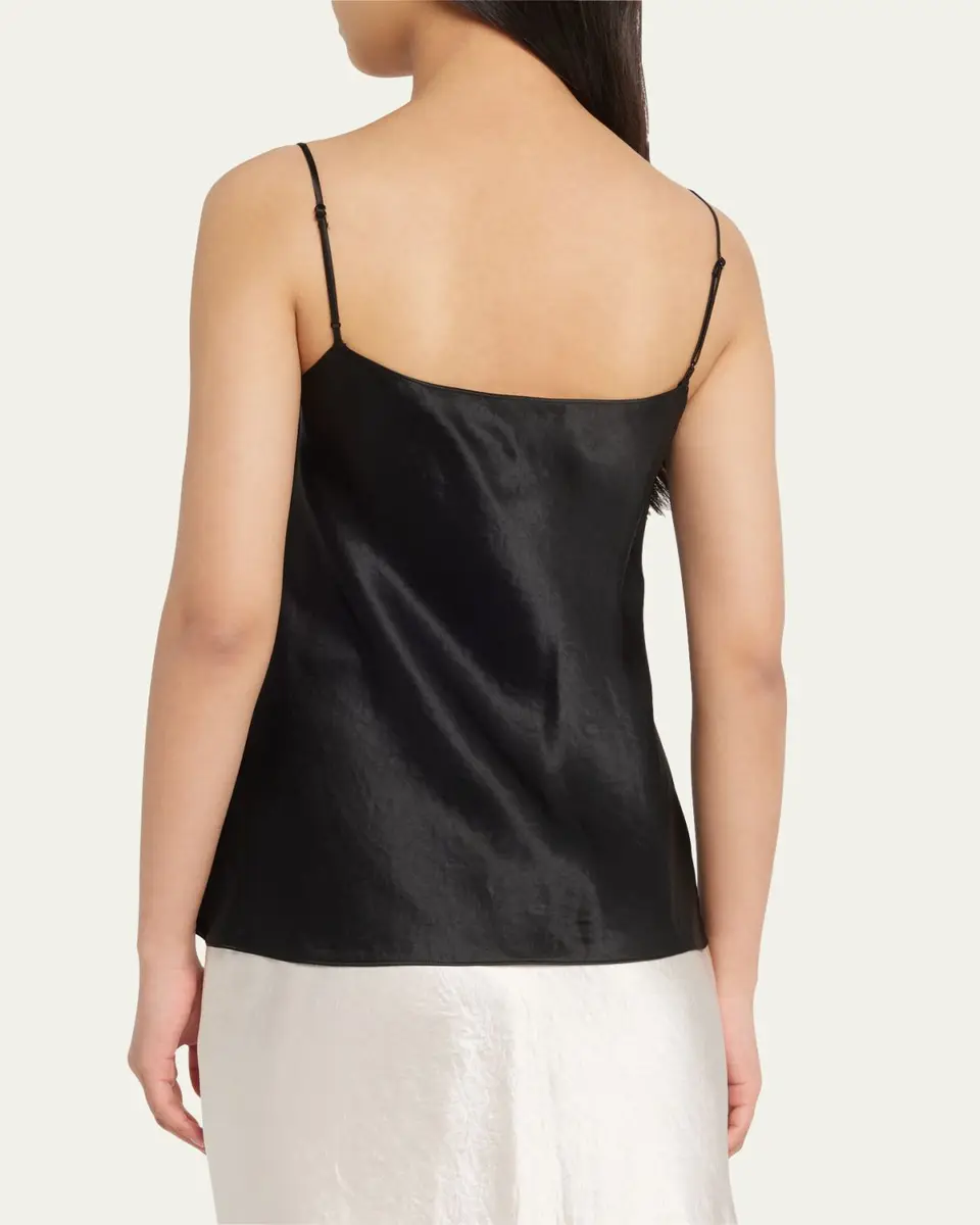 Vince Satin Scoop-Neck Cami | Thumbnail 3 Vince Satin Scoop-Neck Cami | Thumbnail 3