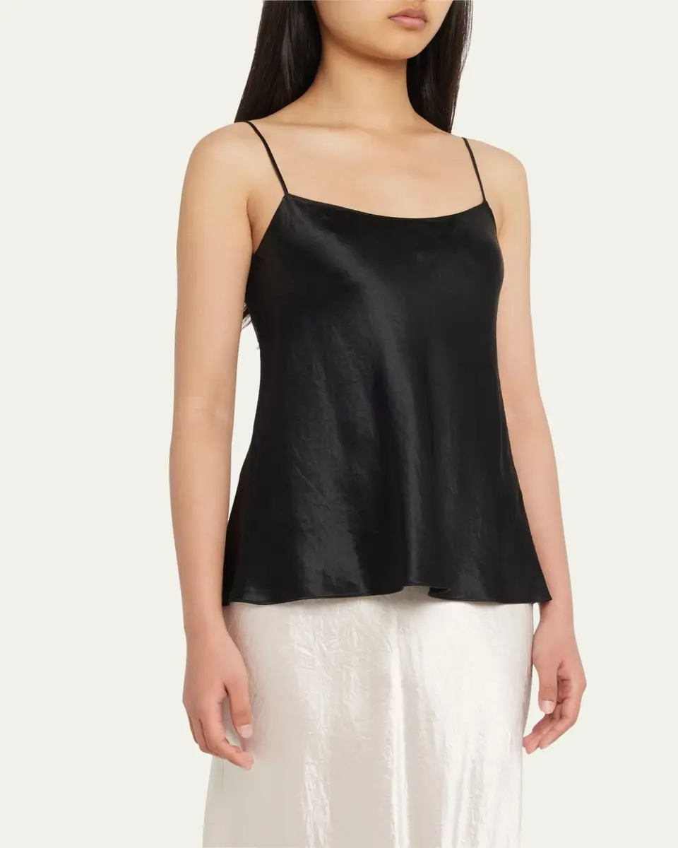 Vince Satin Scoop-Neck Cami | Thumbnail 4 Vince Satin Scoop-Neck Cami | Thumbnail 4