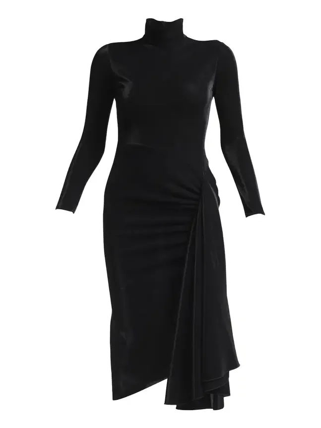 Draped Iridescent Jersey Midi Dress Draped Iridescent Jersey Midi Dress