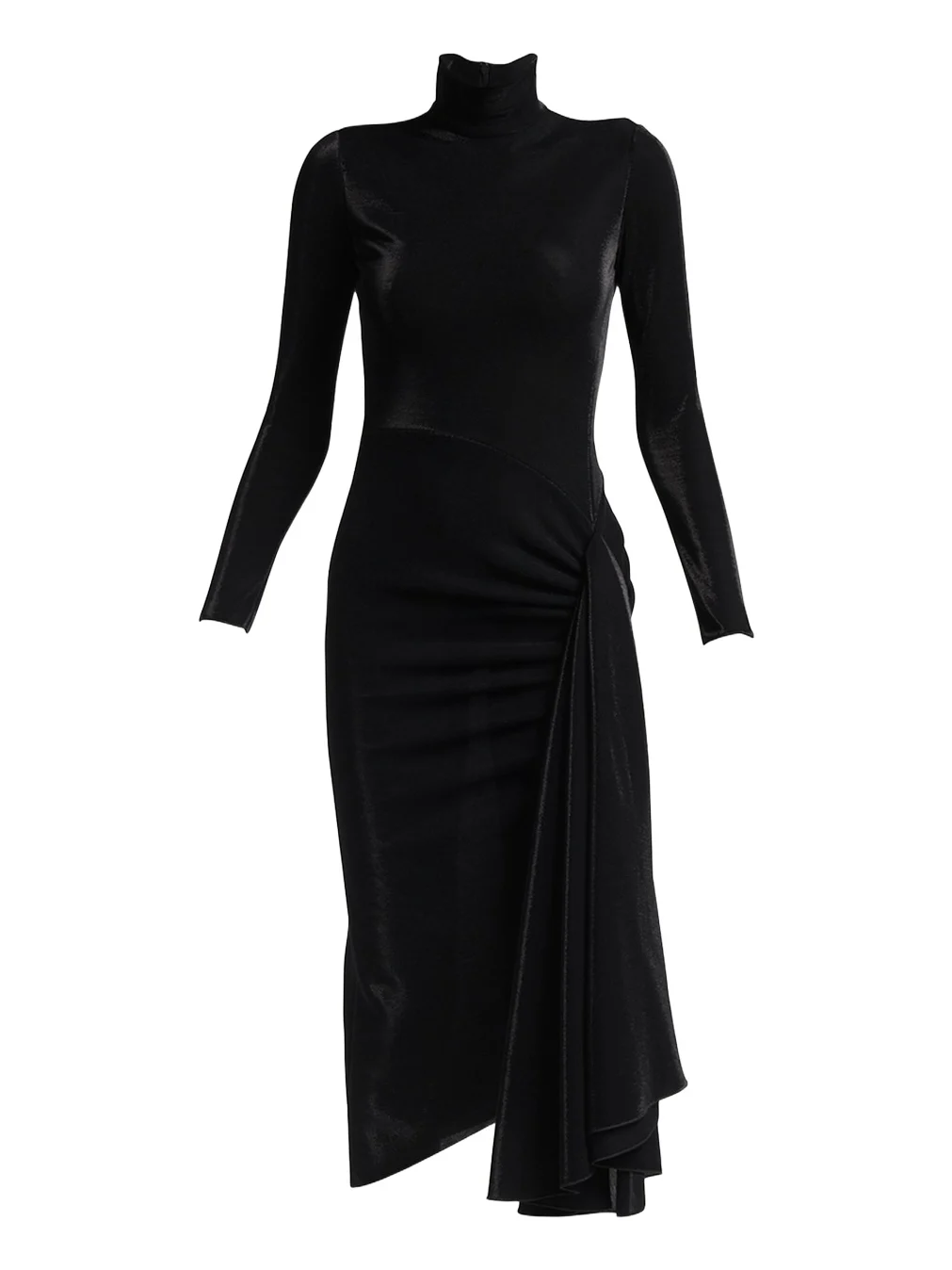 Draped Iridescent Jersey Midi Dress Draped Iridescent Jersey Midi Dress