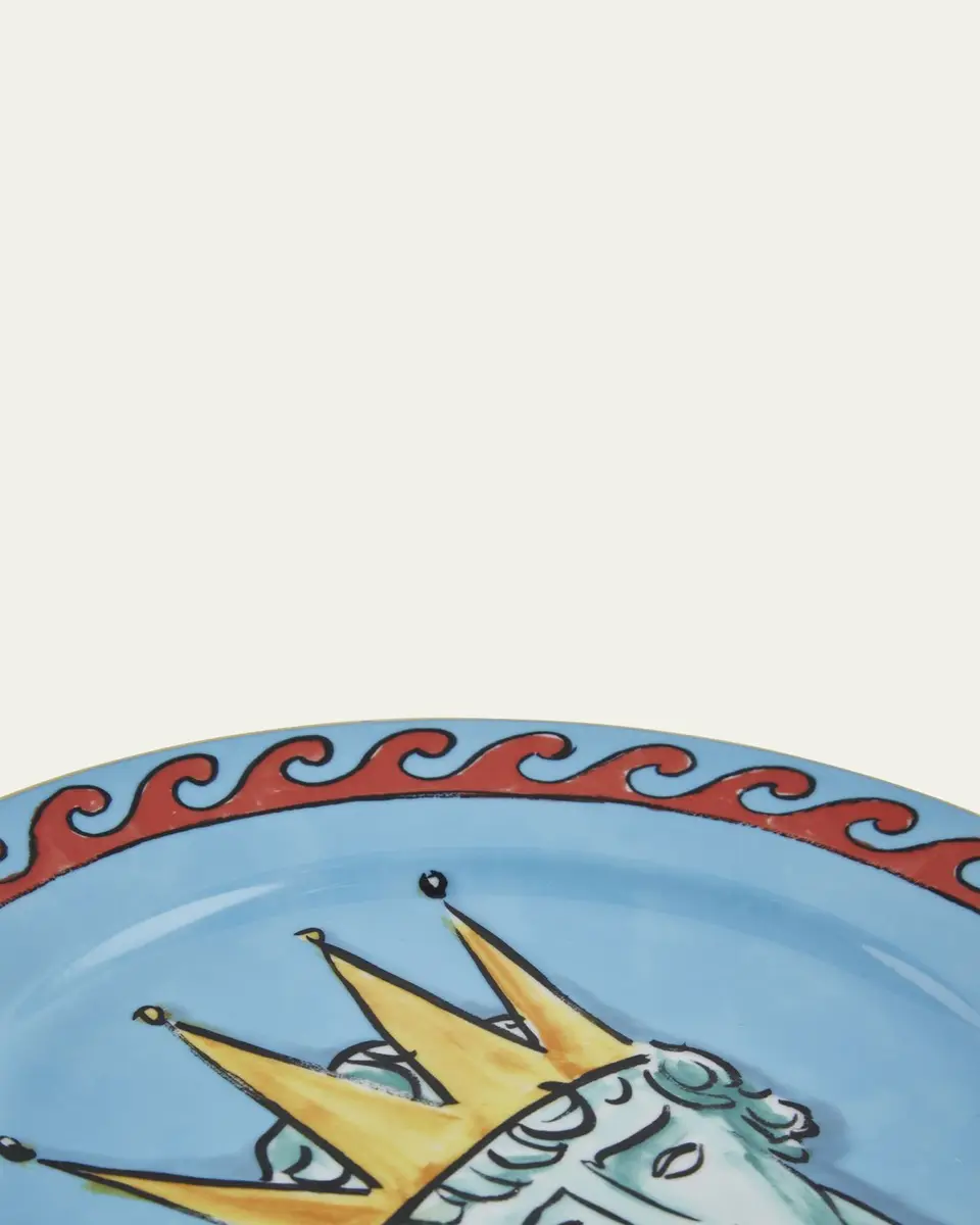 GINORI 1735 II Viaggio di Nettuno Blue Dinner Plate | Thumbnail 2