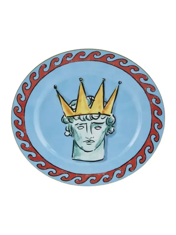 GINORI 1735 II Viaggio di Nettuno Blue Dinner Plate