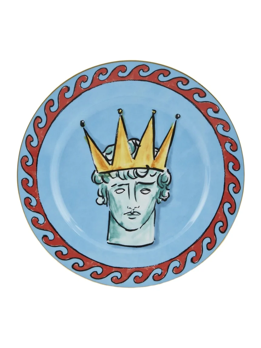 GINORI 1735 II Viaggio di Nettuno Blue Dinner Plate